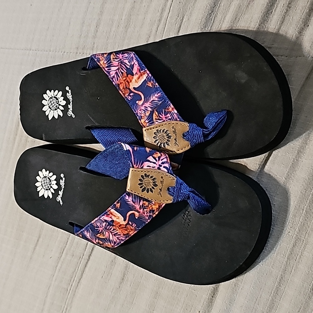 Yellow Box Flip Flops